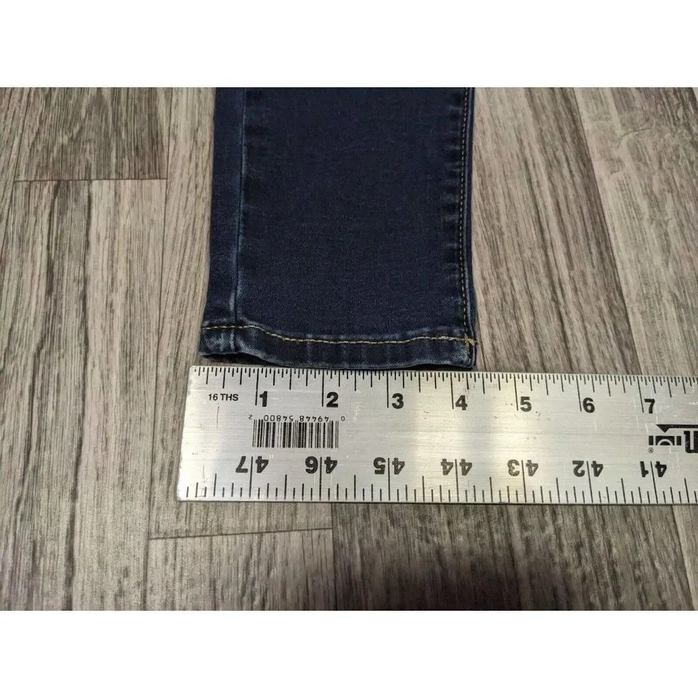 SO‎ Juniors Size 7 Skinny Embroidered Pockets Denim Blue Jeans Jeggings